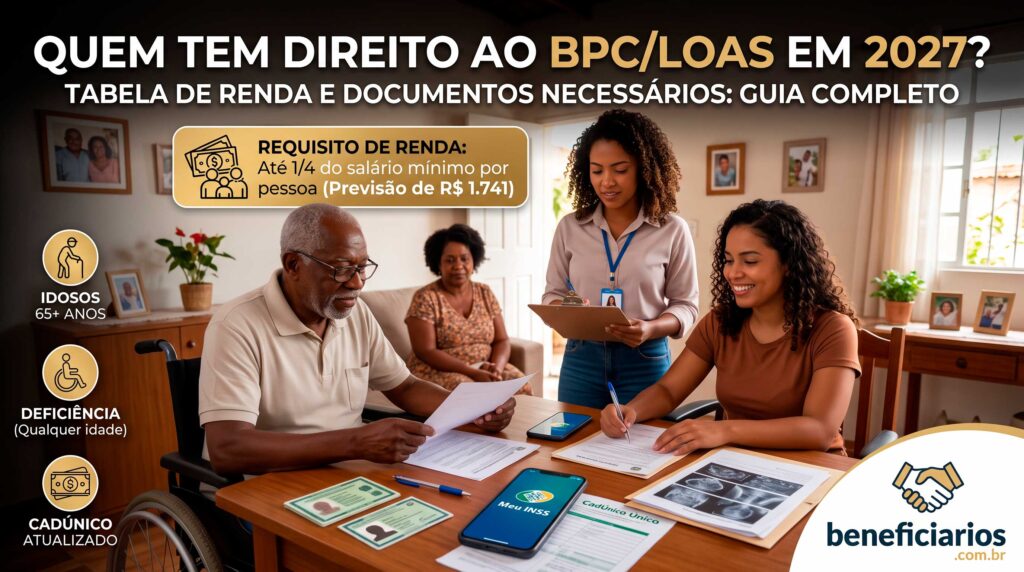 Quem Tem Direito ao BPC/LOAS em 2027? Tabela de Renda e Documentos Necessários